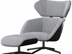 Camila Armchair And Pouf Modèle 3D