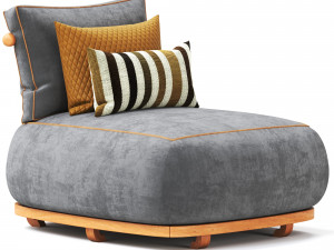 A1695 Salvia armchair 3D Model