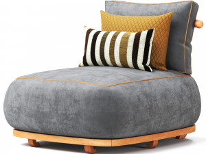 A1695 Salvia armchair 3D 模型
