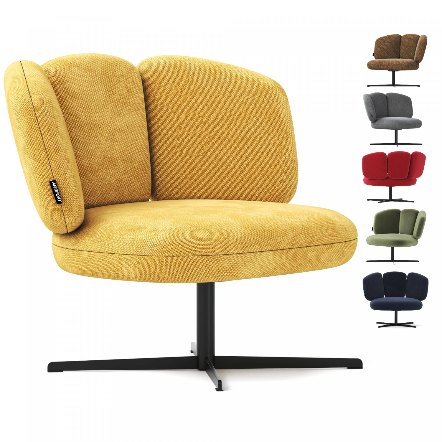 Artifort Bras Easy Chair Cross base 3D Model .c4d .max .obj .3ds .fbx .stl .blend 