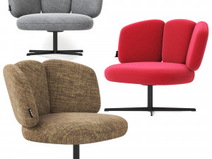 Artifort Bras Easy Chair Cross base 3D Model