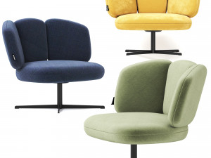 Artifort Bras Easy Chair Cross base 3D Model