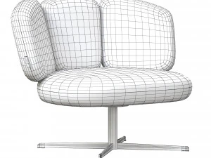 Artifort Bras Easy Chair Cross base 3D Model