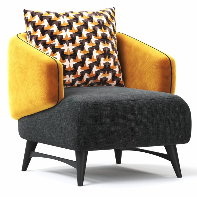 Aries armchair Modello 3D .c4d .max .obj .3ds .fbx .stl .blend