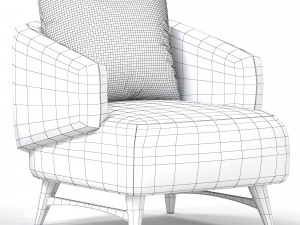 Aries armchair Modello 3D