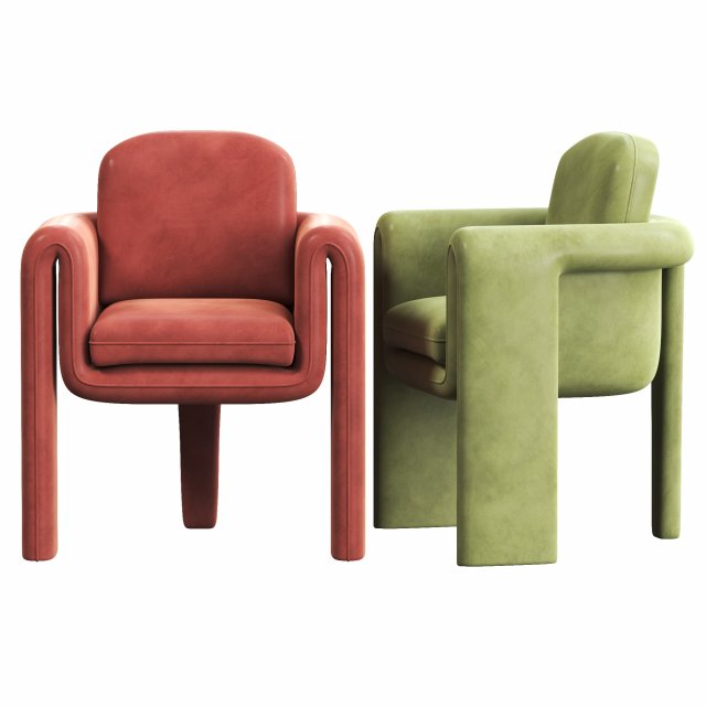 Floria Velvet Chair 3D Model in Chair 3DExport
