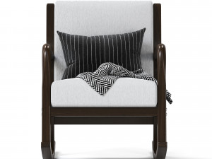 Rocking Chair Wooden High Resilience 3D मॉडल