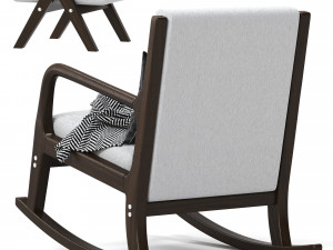 Rocking Chair Wooden High Resilience 3D मॉडल