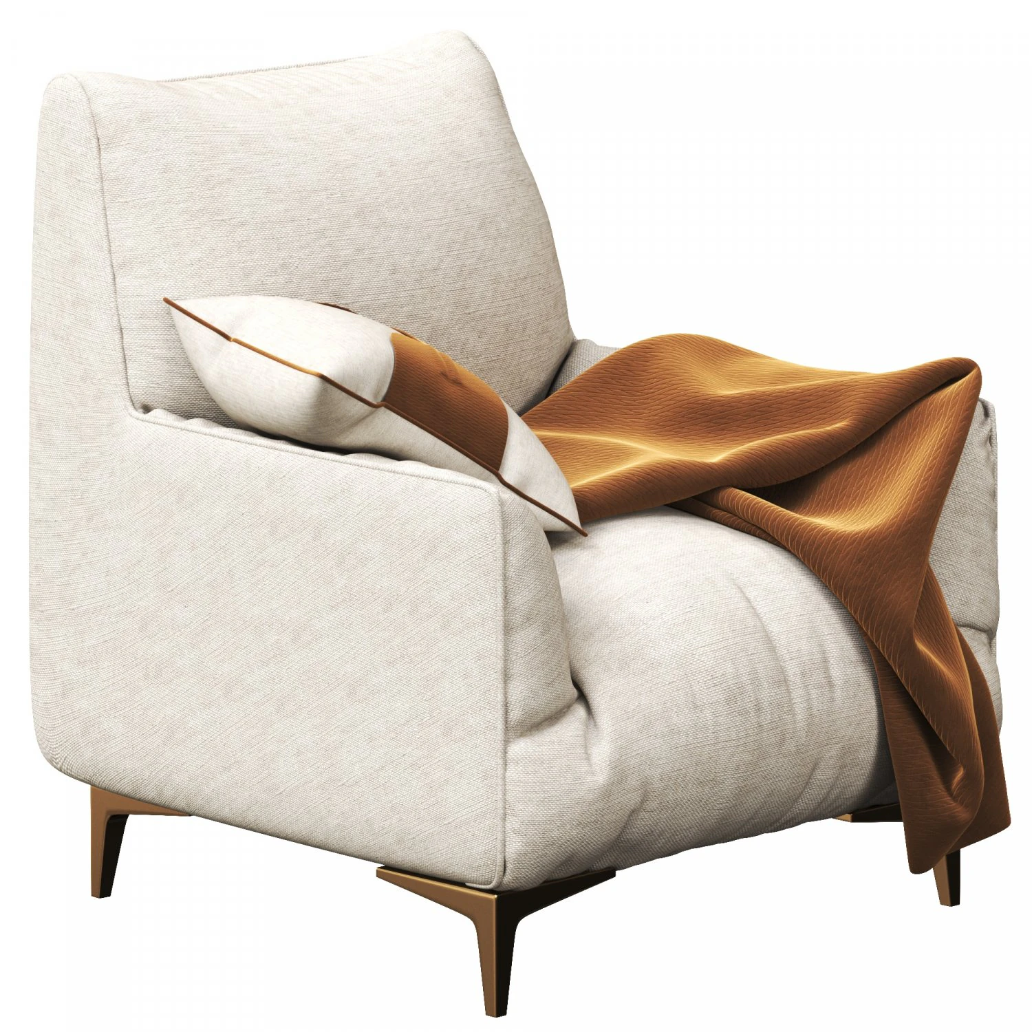 Natuzzi Dolly Armchair 3D Model .c4d .max .obj .3ds .fbx .stl .blend 