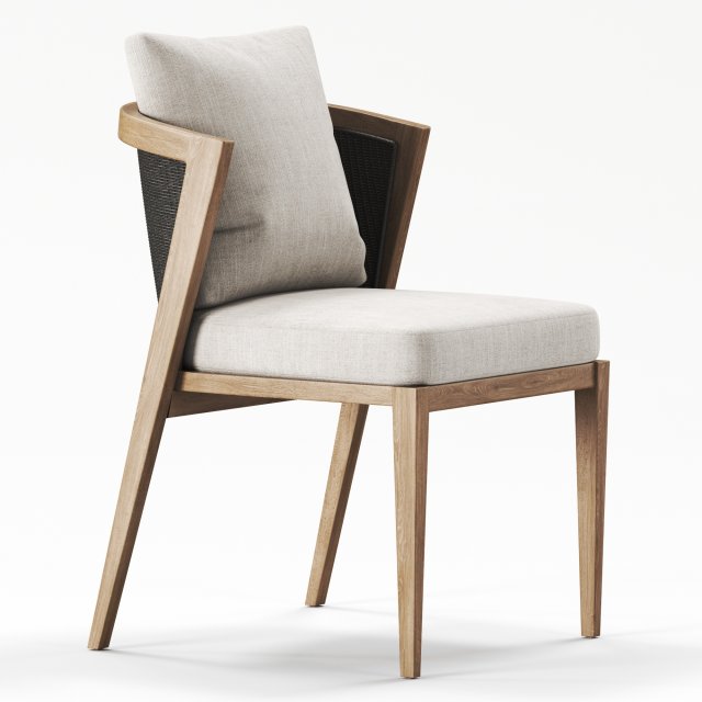 MALTA TEAK ARMCHAIR 3Dモデル .c4d .max .obj .3ds .fbx .stl .blend 