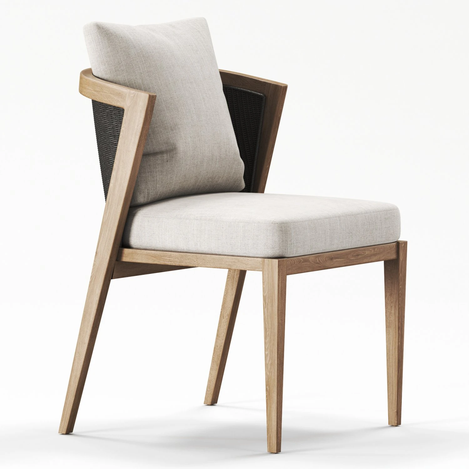 MALTA TEAK ARMCHAIR 3D Model .c4d .max .obj .3ds .fbx .stl .blend 