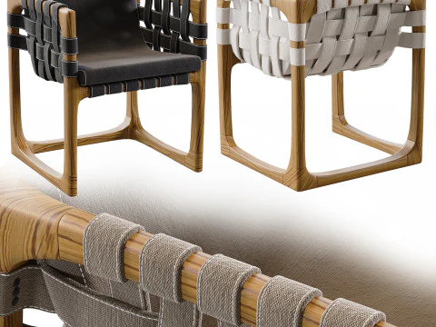 Bungalow Dining Chair 3D Model
