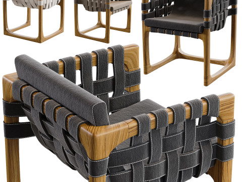 Bungalow Dining Chair Modelo 3D