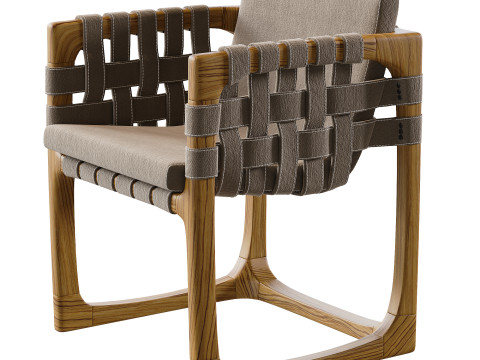 Bungalow Dining Chair Modelo 3D