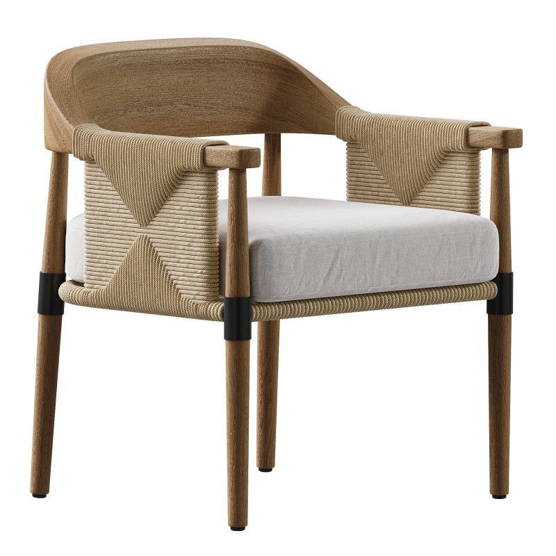 Arteriors Estes Outdoor Dining Chair Modelo 3D .c4d .max .obj .3ds .fbx .stl .blend 