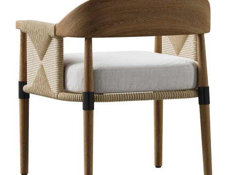 Cadeira de jantar ao ar livre Arteriors Estes Modelo 3D