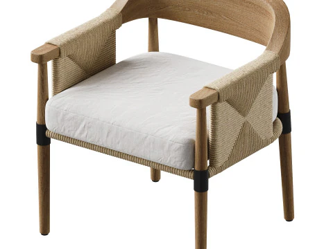 Cadeira de jantar ao ar livre Arteriors Estes Modelo 3D