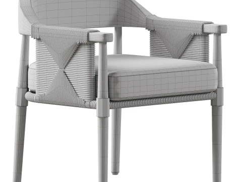 Cadeira de jantar ao ar livre Arteriors Estes Modelo 3D