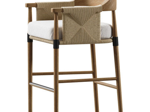 Arteriors Estes Outdoor Bar Stool 3Dモデル