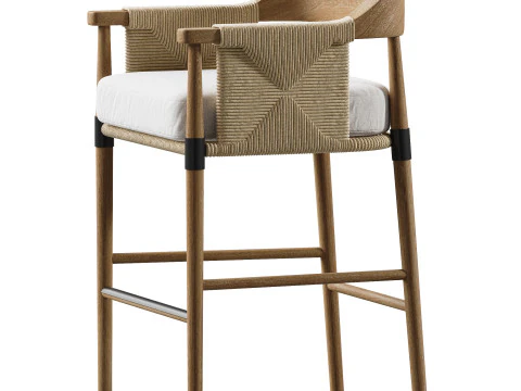 Banco de bar externo Arteriors Estes Modelo 3D