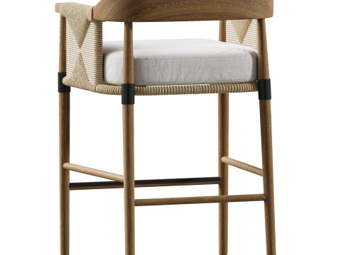 Arteriors Estes Outdoor Bar Stool 3Dモデル