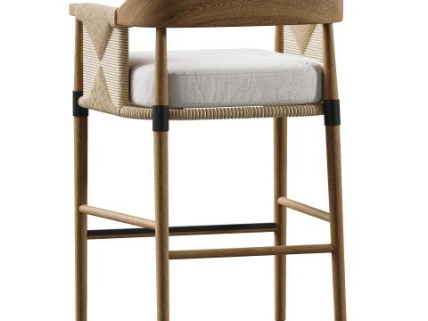 Banco de bar externo Arteriors Estes Modelo 3D