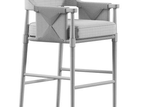 Arteriors Estes Outdoor Bar Stool 3Dモデル