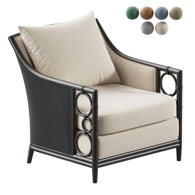 McGuire Lounge Chair MCA81 3D Model .c4d .max .obj .3ds .fbx .stl .blend 