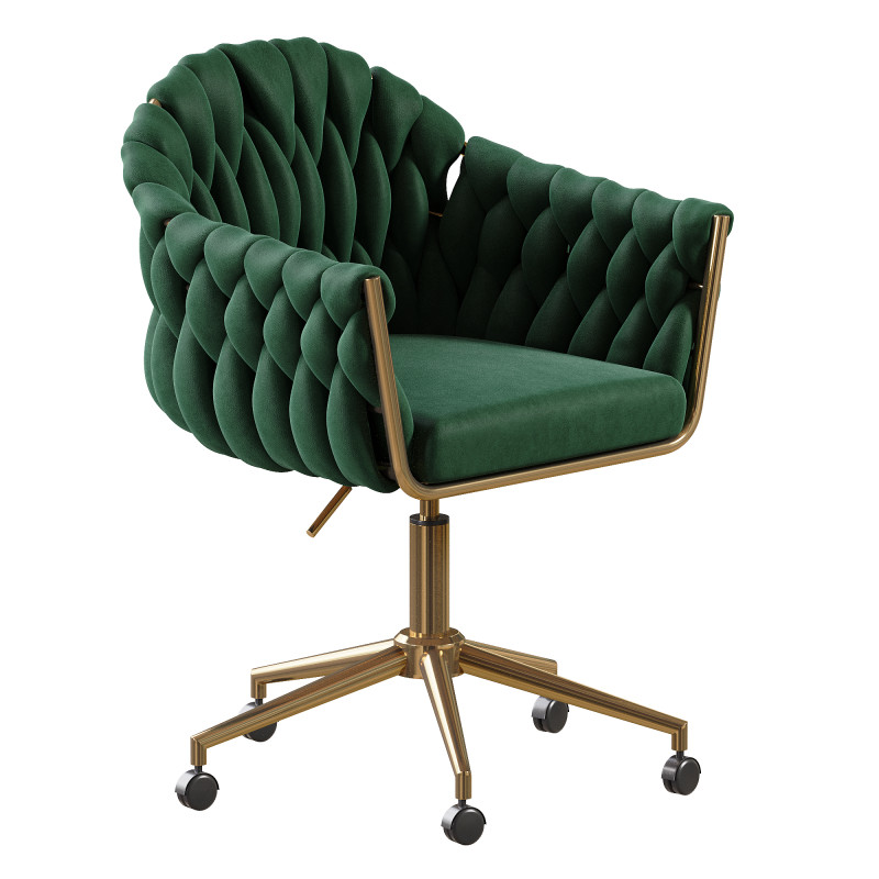 Velvet Desk Chair 3D Model .c4d .max .obj .3ds .fbx .stl .blend 