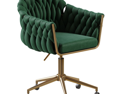 Velvet Desk Chair 3D Model