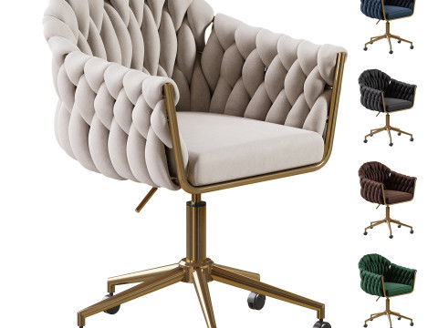 Velvet Desk Chair 3D Model