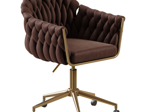 Velvet Desk Chair 3D Model