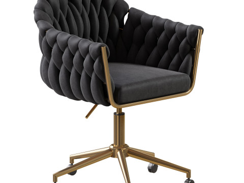 Velvet Desk Chair 3D Model