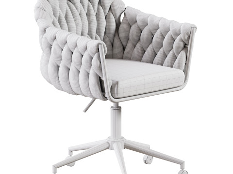 Velvet Desk Chair 3D Model