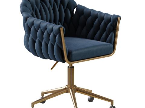 Velvet Desk Chair 3D Model