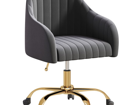 Modern Upholstered Adjustable Swivel Office Chair by HULALA HOME Modèle 3D