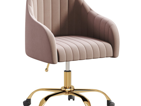 Modern Upholstered Adjustable Swivel Office Chair by HULALA HOME Modèle 3D