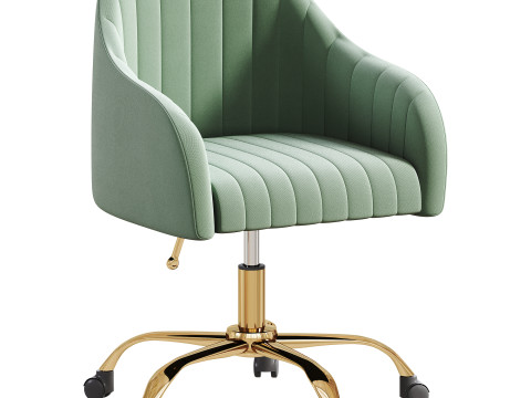 Modern Upholstered Adjustable Swivel Office Chair by HULALA HOME Modèle 3D