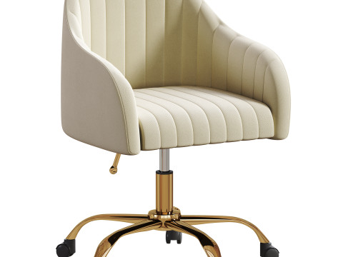 Modern Upholstered Adjustable Swivel Office Chair by HULALA HOME Modèle 3D