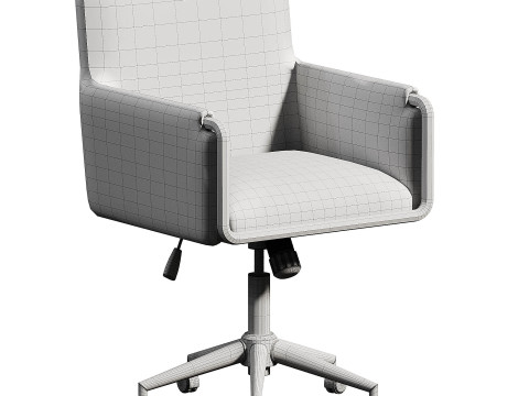 Chaise de bureau baignoire en velours vison - Sonny SNN002 3D 모델