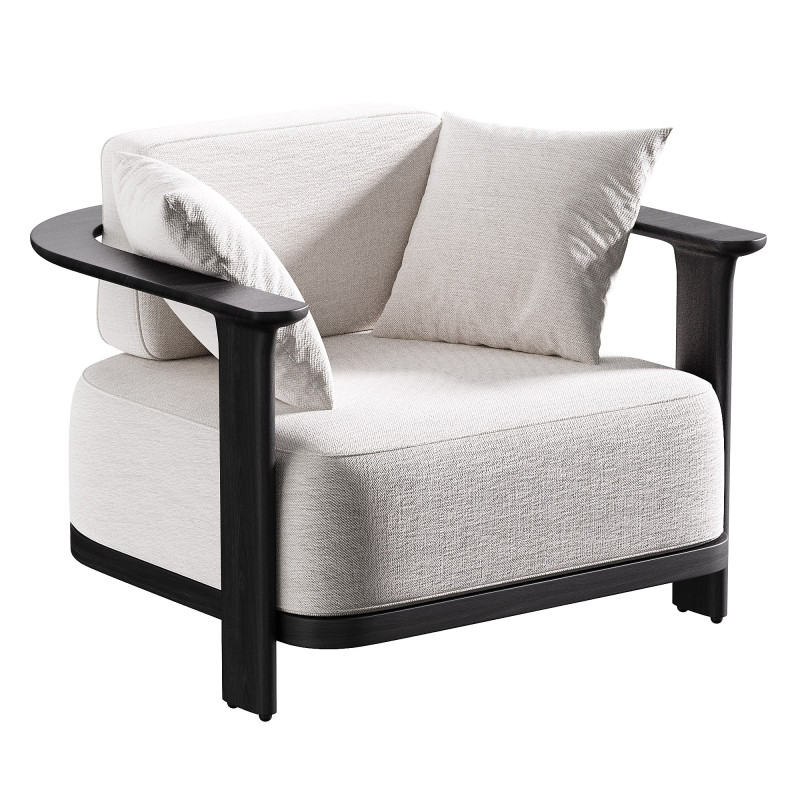 Dune Aluminum Lounge Chair 3D Model .c4d .max .obj .3ds .fbx .stl .blend