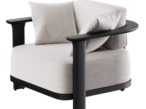 Dune Aluminum Lounge Chair 3D Model