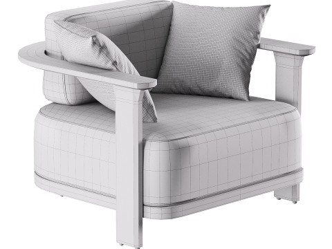 Dune Aluminum Lounge Chair 3D Model
