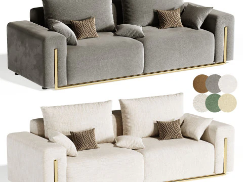 벨벳 소파 러브시트 3D 모델