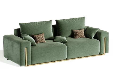 Velvet Sofa Loveseat 3D Model