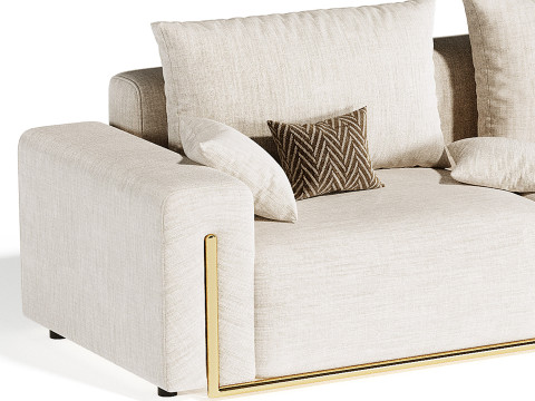 Velvet Sofa Loveseat 3D 模型