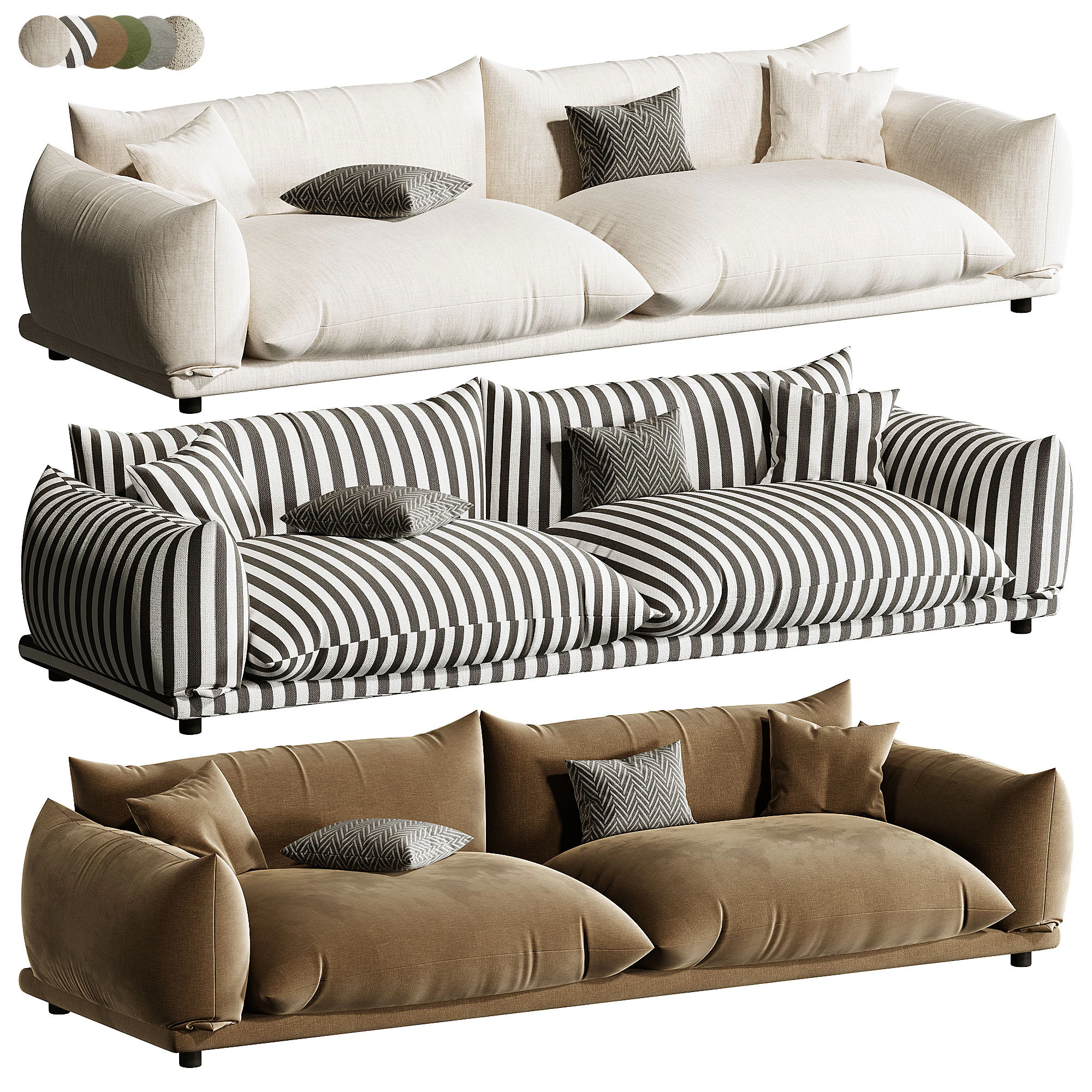 Marenco Sofa 3D Model .c4d .max .obj .3ds .fbx .stl .blend 