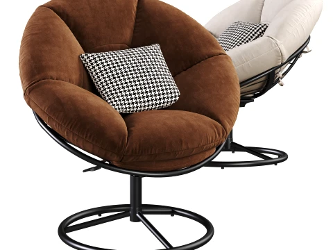 Multi-function Papasan Relaxation Chair 3D Model