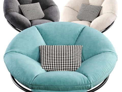 Multi-function Papasan Relaxation Chair 3D Model