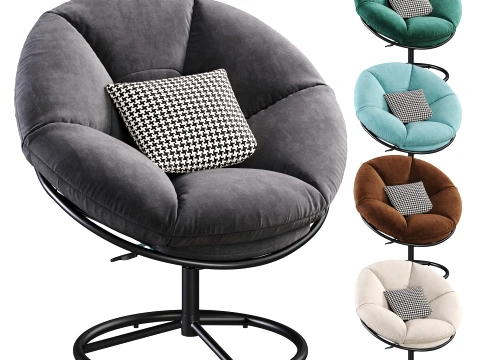 Multi-function Papasan Relaxation Chair 3D Model